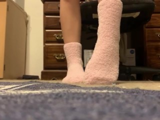 Giantess Kristine In Fuzzy Socks