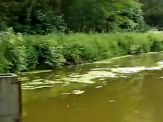 Hot Ginger Scuba Diver On The Lake